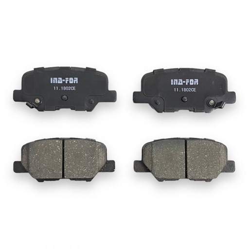[INF11.1802] Колодки тормозные задние Mitsubishi Outlander 12-. ASX 10-. Citroen C4 12-. MAZDA 6 12-
