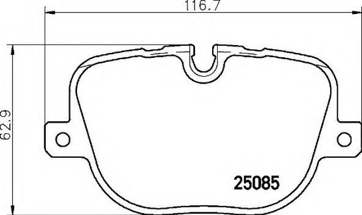 [P 44 025] Колодка тормоз. диск. RANGE ROVER SPORT V8 5.0 SUPERCHARGED 09/09 - задн. (вир-во BREMBO)