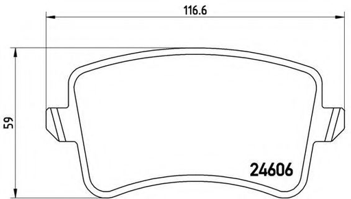 [P 85 100] Колодка тормоз. диск. AUDI A4 задн. (производство BREMBO)