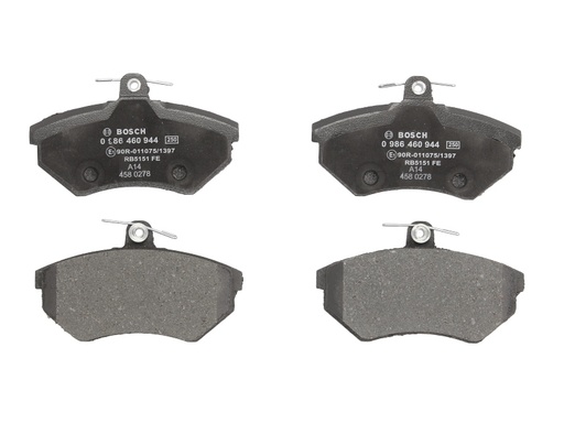 [0 986 460 944] Колодка тормоз. диск. AUDI 80, VW CADDY, GOLF, PASSAT передн. (вир-во Bosch)
