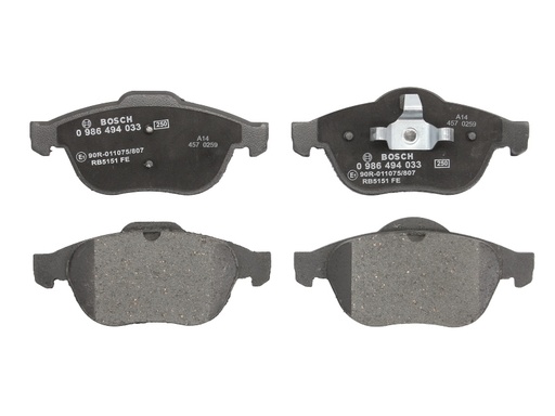 [0 986 494 033] Колодка гальм. диск. RENAULT (GRAND)ESPACE/LAGUNA передн. (вир-во Bosch)