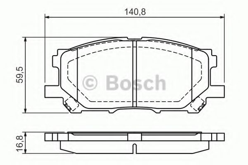 [0 986 494 218] Колодка гальм. диск. LEXUS RX, передн. (вир-во Bosch)