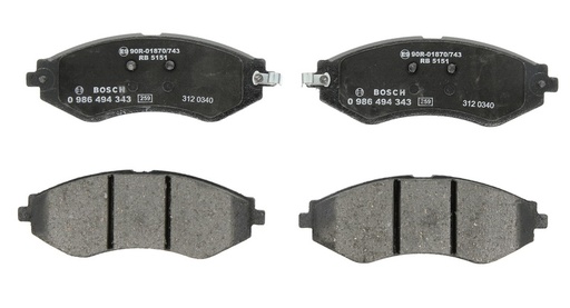 [0 986 494 343] Колодка гальм. диск. CHEVROLET LACETTI, DAEWOO NUBIRA передн. (вир-во Bosch)
