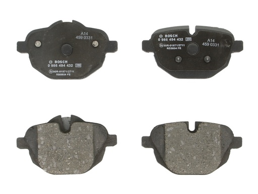 [0 986 494 432] Колодка тормоз. диск. BMW 5 (F10) 523i-528i 2010- задн. (вир-во Bosch)