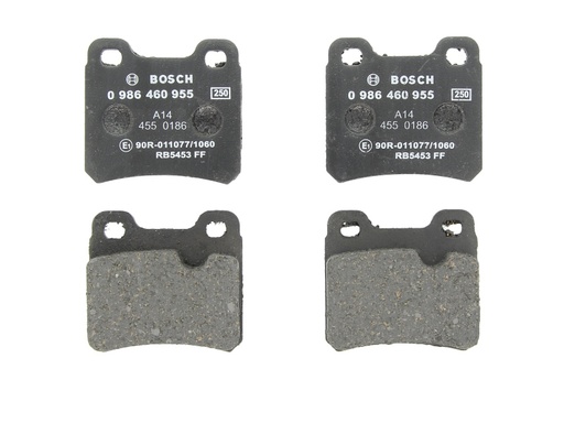 [0 986 460 955] Комплект гальмівних колодок задн , OPEL ASTRA F, ASTRA F CLASSIC, ASTRA F/KOMBI, CALIBRA A, KADETT E, VECTRA A; SAAB 900 II 1.4-2.5 09.84-01.05