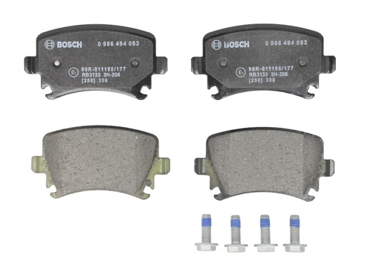 [0 986 494 053] Гальмівні колодки задні AUDI A3 II 1.6\1.9 / SKODA OCTAVIA II / VW (23914)