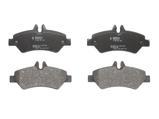 [0 986 494 123] Комплект гальмівних колодок задн , MERCEDES SPRINTER 3,5-T (B906), SPRINTER 3-T (B906); VW CRAFTER 30-35, CRAFTER 30-50 1.8-3.5 04.06-12.18