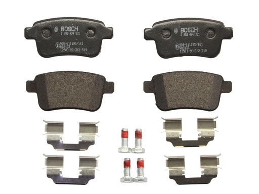 [0 986 494 331] Комплект тормозных колодок задний MERCEDES CITAN MIXTO (DOUBLE CABIN), CITAN (MPV), CITAN/MINIVAN (W415); RENAULT KANGOO BE BOP, KANGOO EXPRESS, KANGOO II 02.08-