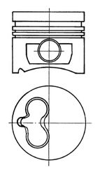 [40070620] Поршень з кільцями RENAULT 80,50 1,9D F8Q Kangoo (вир-во KS)