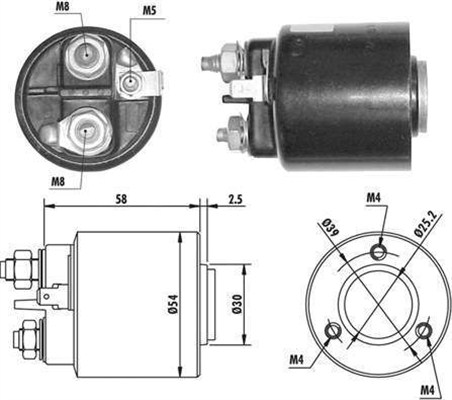 [132977] Втягивающее реле стартера CITROEN; MITSUBISHI; PEUGEOT; RENAULT; VOLVO CARISMA; CLIO; MEGANE; R19; SAFRANE, CHEVROLET AVEO, AVEO / KALOS, CRUZE, LACETTI, NUBIRA, ORLANDO, REZZO 09.82-