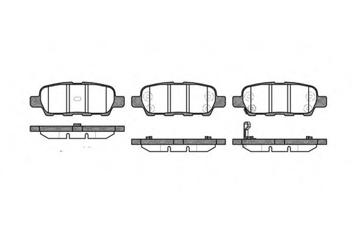 [0876.01] Колодка гальм. диск. INFINITI FX, NISSAN X-TRAIL (T30) задн. (вир-во REMSA)