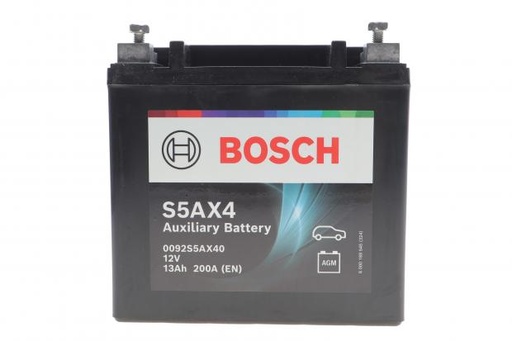 [0092S5AX40] Акумулятор   13Ah-12v BOSCH AGM AUXILIARY (S5AX4) (150x87x145),L,EN200
