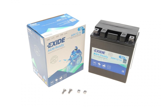 [AGM12-14] Акумулятор   12Ah-12v Exide AGM (135х90х165),R,EN210
