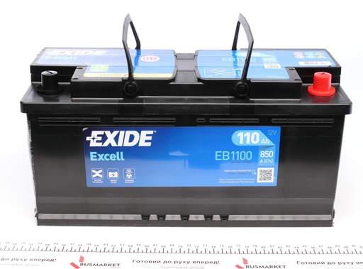[EB1100] Акумуляторна батарея 110Ah/850A (392x175x190/+R/B13) Excell
