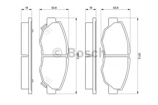 [0 986 461 124] Колодки тормозные (передние) Honda Accord IV 90-93