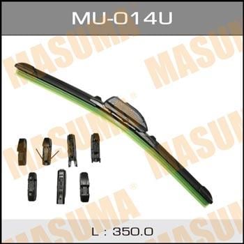 [MU014U] Щітка склоочисника 350 мм безкаркасна (14") (BAYONET, CLAW, BUTTON 16/19, PIN LOCK, PINCH TAB, SIDE 17/22, J-HOOK) 