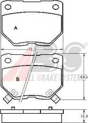 [36719] Тормозные колодки дисковые задн. Nissan 300 ZX 3.0 05.90-09.95