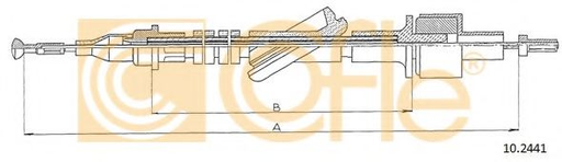 [10.2441] Трос зчеплення Ford Transit Diesel 86-