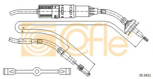 [10.3411] Трос зчеплення (автомат) VW Golf / Jetta Diese -91