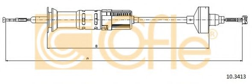 [10.3413] (Автом.)Трос зчеплення VW Golf 1,8 /2,0 (AAM /ABS /2B) 91-
