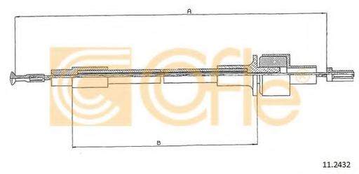[11.2432] Трос зчеплення Ford Sierra Diesel 2,3 -90