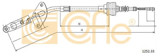 [1252.33] Трос зчеплення Fiat Fiorino Benz.-Diesel 94- 660/310