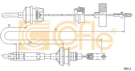[492.1] (механ)Трос зчеплення Fiat Ulysse 2.0TDScudo 1.6Expert 94-
