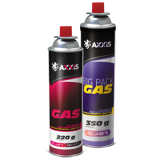 [ax-0220g] Газ всесезонный для горелок (баллон 450ml/220г)