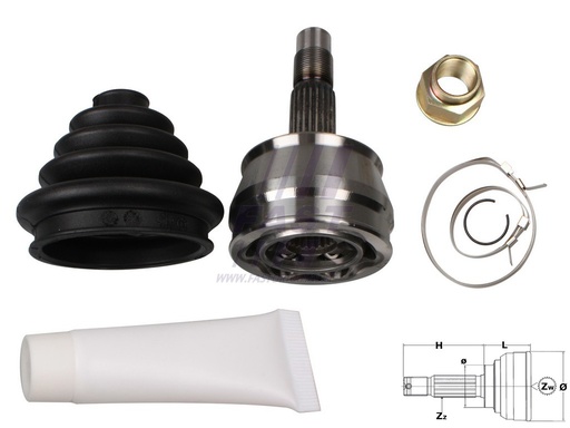 [FT25055K] ШРКШ зовн. 22x21x51 M22x1,5 Fiat Grande Punto Opel Adam, Corsa D 1.0-1.4Lpg 10.05-