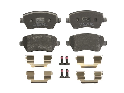 [GDB3332] Комплект гальмівних колодок передн (з комплектуючими; з гвинтами гальмівного супорта), DACIA DOKKER, DOKKER EXPRESS/MINIVAN, DUSTER, DUSTER/SUV, LODGY, LOGAN, LOGAN EXPRESS 0.9-Electric 01.03-