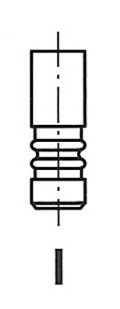 [R4483SCR] Впускной клапан (36x8x95,5) AUDI 100 C3, 100 C4, 80 B3, 80 B4 SKODA FELICIA I, FELICIA II VW CADDY II, CADDY II/MINIVAN, GOLF III, LT 28-35 I, LT 40-55 I, PASSAT B3/B4, POLO 1.9D/2.4D 12.78-01.04