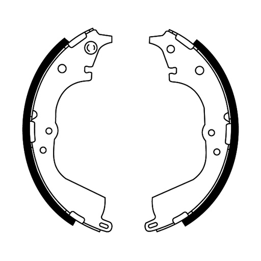 [C02072ABE] Гальмівна колодка TOYOTA COROLLA, GRANVIA, HIACE / COMMUTER V, HIACE IV, HIACE V, HILUX V, HILUX VI, RAV 4 I  VW TARO 1.8-3.0D 09.79-