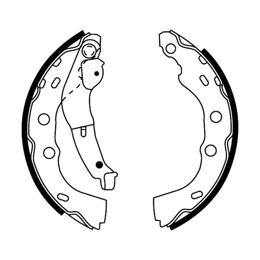 [C08027ABE] Тормозная колодка SUBARU JUSTY II SUZUKI SWIFT II 1.0/1.3 03.89-12.05