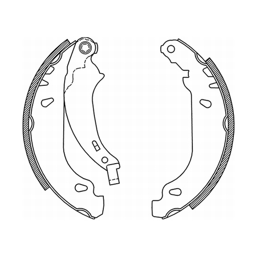[C0P019ABE] Гальмівна колодка PEUGEOT 206, 206+, 306, 504 1.1-2.5D 08.90-