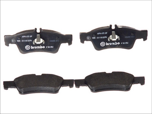 [P 50 052] Комплект гальмівних колодок задн (без комплектуючих), MERCEDES CLS (C218), CLS (C219), CLS SHOOTING BRAKE (X218), E T-MODEL (S211), E T-MODEL (S212), E (VF211), E (W211) 1.8-5.5 10.98-12.17