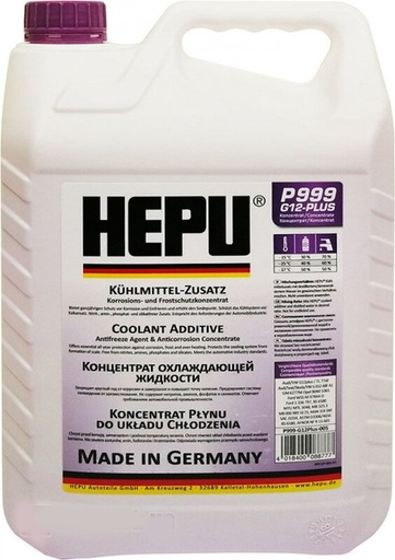 [P999-G12PLUS-005] Концентрат для систем охлаждения 5L /1:1=-38 C/ (G12+)