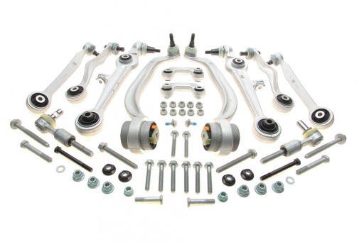 [RD.343027421C] Комплект рычагов подвески VW, AUDI A4,A6 (конус=20мм) (+ стойки стаб.)