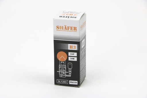 [SL1203] Лампа галогеновая H3 24V 70W PK22S (картонная упаковка 1шт)