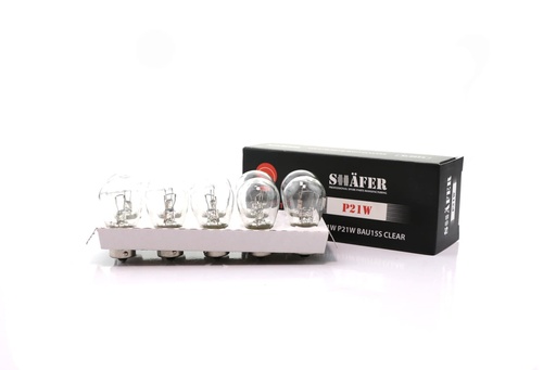 [SL2034] Лампа накалювання 12V 21W P21W BAU15S CLEAR (картонна упаковка по 10шт)