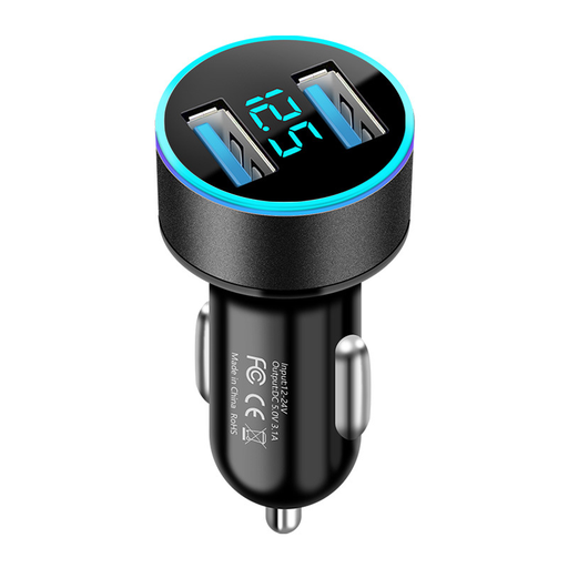 [USB GEUMXL black] Автомобильное зарядное устройство с 2 USB-портами (цвет чёрный)