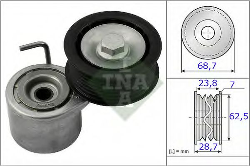 [534 0487 10] Натяжитель ремня генератора Audi A4/A5/A6/A7/A8/Q5/Q7 3.0TFSI 08-