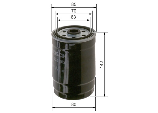 [F 026 402 362] Фільтр паливний Hyundai Elantra/i30/i40/Santa Fe 1.4-1.2CRDi 11-/KIA Sorento 2.2 CRDi 15-