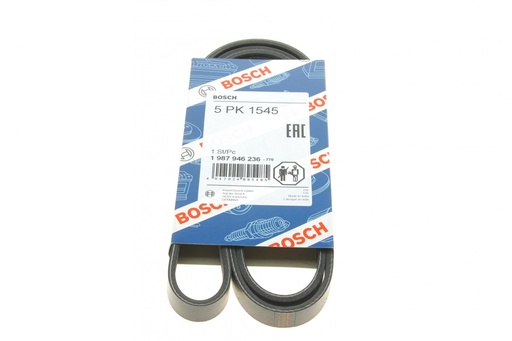 [1 987 946 236] Ремень генератора Opel Zafira 1.6 05-15/ Suzuki Baleno1.8i 96-02/ Grand Vitara2.0 98-15 (5PK1545)