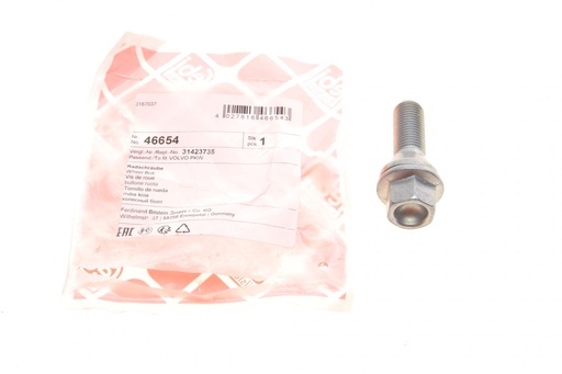 [46654] Болт колеса Volvo S60/S80/S90/V60/V70/V90 (M14x1.25) (L=60mm)