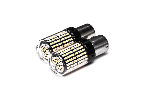 [DEC-BAU15S-S144Y] Лампа LED указателей поворотов 12/24V BAU15S 144SMD YELLOW (смещенный цоколь) 2 шт. Decaro