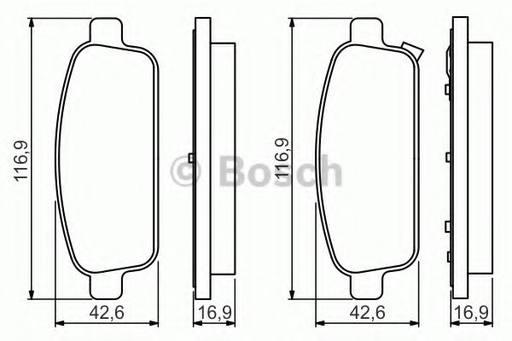 [0 986 495 259] Колодки тормозные (задние) Opel Astra J 09 - R16 (Ate)