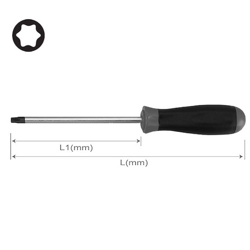 [FFIB0705] Отвертка (отвертка torx) TORX, размер: T7, длина: 50 мм, длина 2: 140 мм