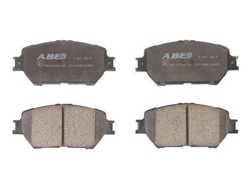 [C12104ABE] Комплект гальмівних колодок передн , LEXUS IS III  TOYOTA 4 RUNNER V, ALTEZZA, CAMRY, CHASER, CROWN, FORTUNER, HILUX VII, ISIS, LAND CRUISER PRADO, MARK X I, PREVIA II, PROGRES 1.8-4.0 10.96-