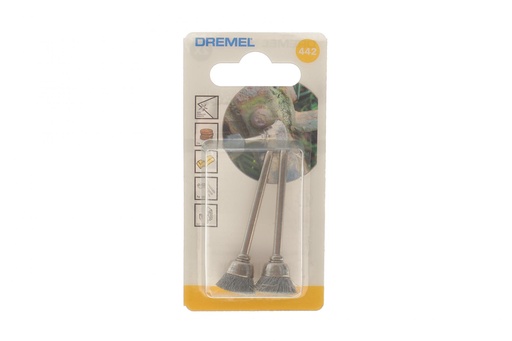 [2 615 044 2JA] (К-кт 2 шт.) Щітка для очищення стальна (13 мм) 2 шт. Dremel