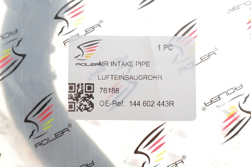 [144602443R] Патрубок інтеркулера Renault Megane IV/Scenic IV/Nissan Qashqai 1.5 dCi 15-